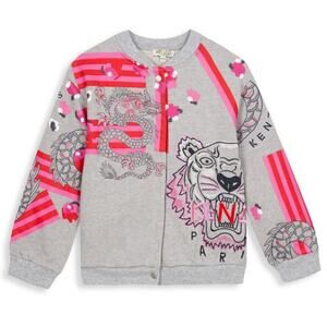 NWT Kenzo Girl's Japanese Flower Cardigan Size 10